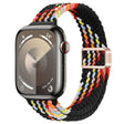 For Apple Watch Series 5 40mm Slim Magnetic Buckle Nylon Braided Watch Band(Z Pattern Black Rainbow) - free shipping - PMc TechLife - Order now!