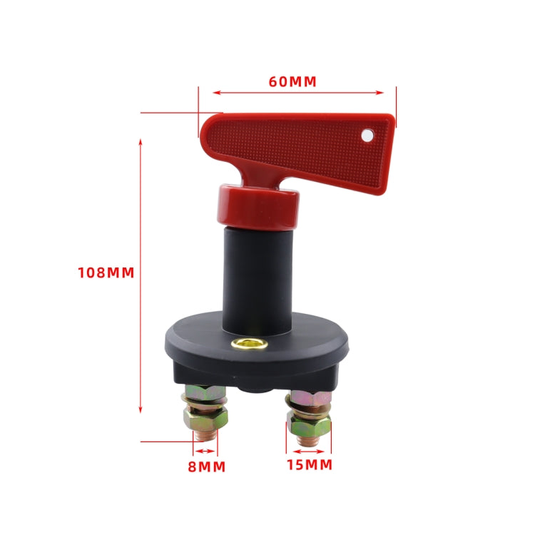 Pair Car / Boat Battery Power Off Switch with 100A Terminal(Black Red)