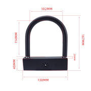 Car U-shaped Anti-theft Alarm Lock(Black)