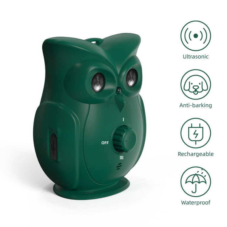 K16 Dual Ultrasonic Bark Stopper Dog Training Device(Green)