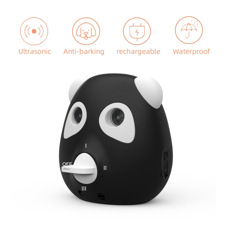 Outdoor Powerful Ultrasonic Bark Stopper Dog Training Device(Black)