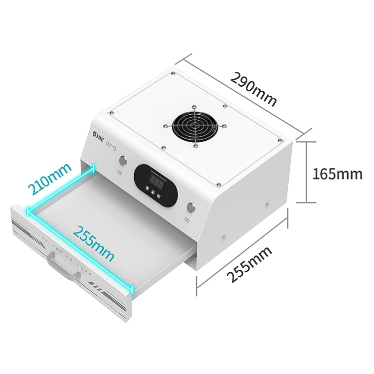 Uyue UV-3 7 inch Phone Timing Intelligent Curing Lamp Mechanic(EU Plug)