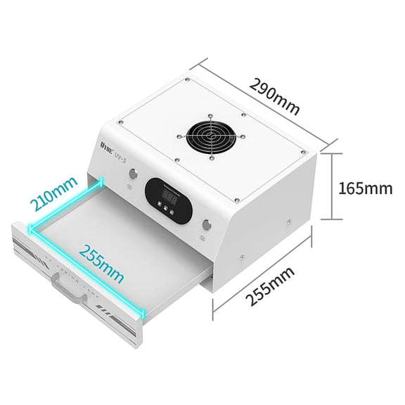 Uyue UV-3 7 inch Phone Timing Intelligent Curing Lamp Mechanic(EU Plug)
