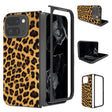 For Google Pixel 9 Pro Fold Black Frame Leopard Full Coverage Phone Case(Leopard Print) - Google Cases by PMC TechLife | Online Shopping South Africa | PMC TechLife | Buy Now Pay Later Mobicred