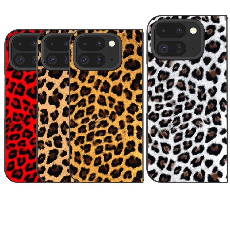 For Google Pixel 9 Pro Fold Black Frame Leopard Full Coverage Phone Case(Leopard Print)