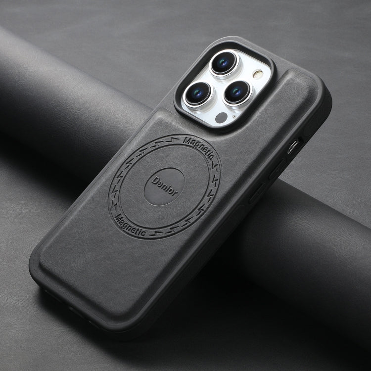 For iPhone 16 Plus Denior A13 Skin Feel MagSafe Phone Case(Black)