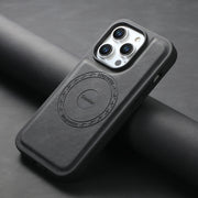 For iPhone 16 Plus Denior A13 Skin Feel MagSafe Phone Case(Black)