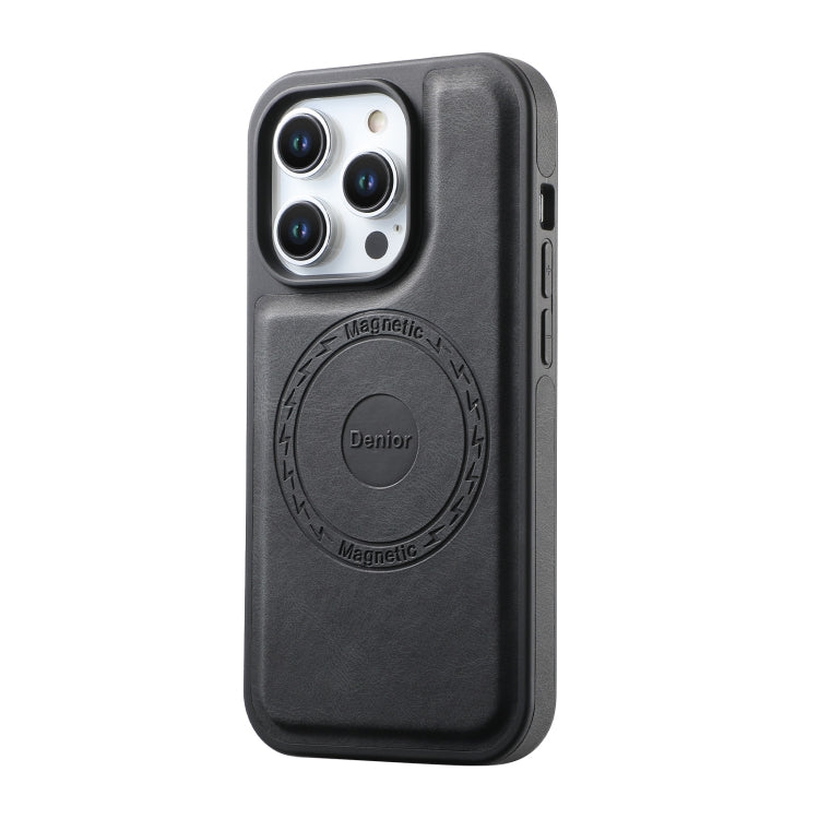 For iPhone 16 Plus Denior A13 Skin Feel MagSafe Phone Case(Black)