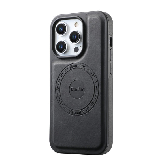 For iPhone 16 Plus Denior A13 Skin Feel MagSafe Phone Case(Black)