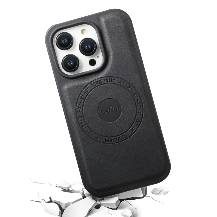 For iPhone 16 Plus Denior A13 Skin Feel MagSafe Phone Case(Black)