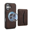 For iPhone 16 Plus Denior D17 Skin Feel MagSafe Detachable Card Slot Phone Case(Brown) - free shipping - PMC TechLife - Order now!