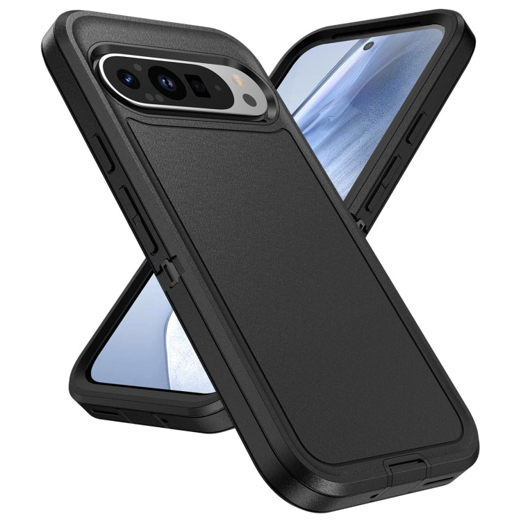 For Google Pixel 9 Pro Life Water-resistant Rugged PC + Silicone Phone Case(Black)