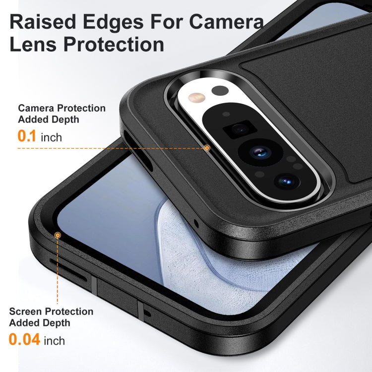 For Google Pixel 9 Pro Life Water-resistant Rugged PC + Silicone Phone Case(Black)