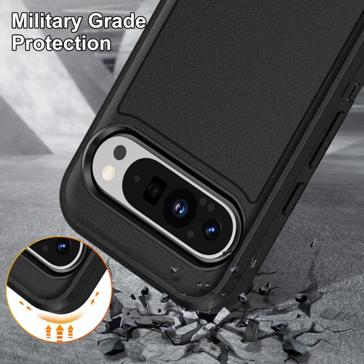 For Google Pixel 9 Pro Life Water-resistant Rugged PC + Silicone Phone Case(Black)