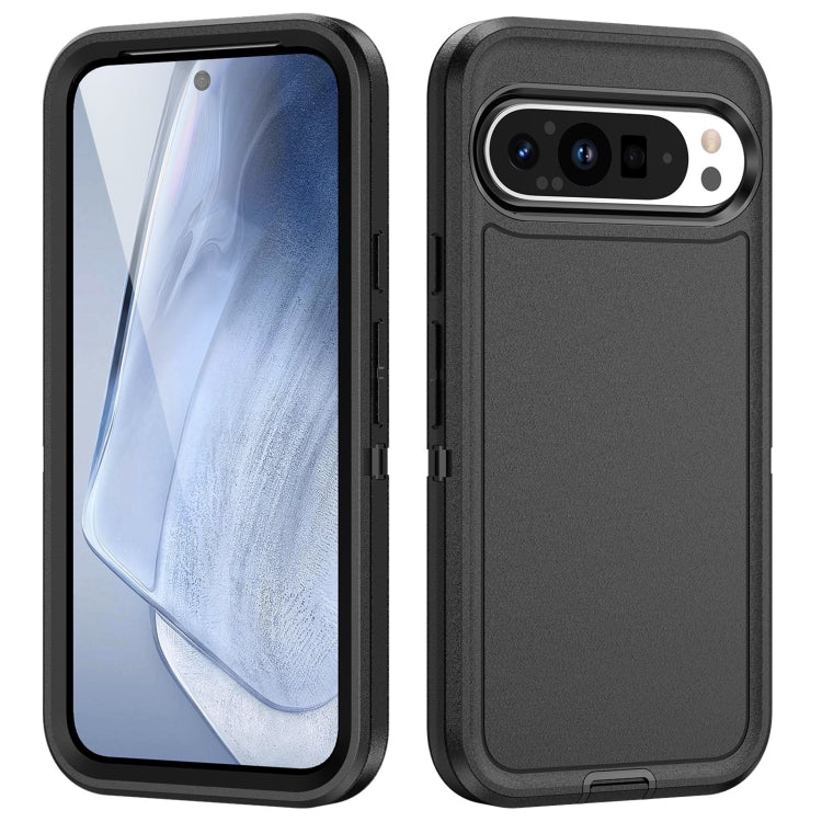 For Google Pixel 9 Life Water-resistant Rugged PC + Silicone Phone Case(Black)
