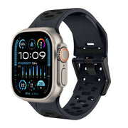 For Apple Watch Ultra 49mm Meteorite Two-color Silicone Watch Band(Grey Black)
