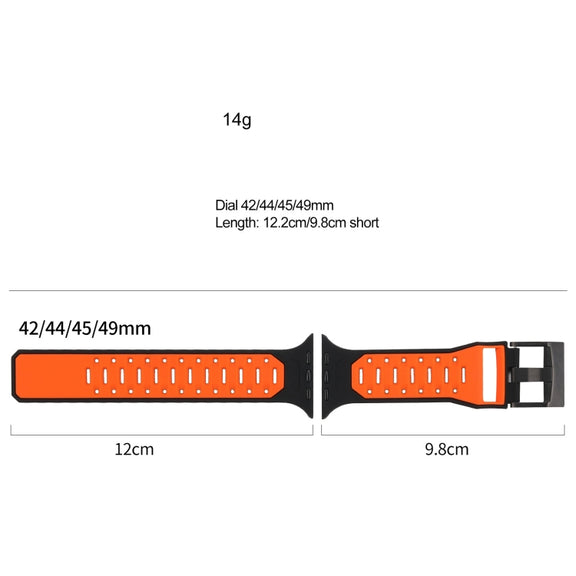 For Apple Watch Series 6 44mm Meteorite Two-color Silicone Watch Band(Grey White)