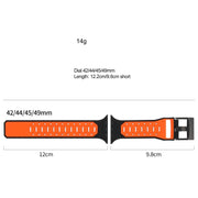 For Apple Watch Series 3 42mm Meteorite Two-color Silicone Watch Band(Grey White)