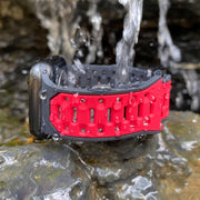 For Apple Watch Series 3 42mm Meteorite Two-color Silicone Watch Band(Black Grey)