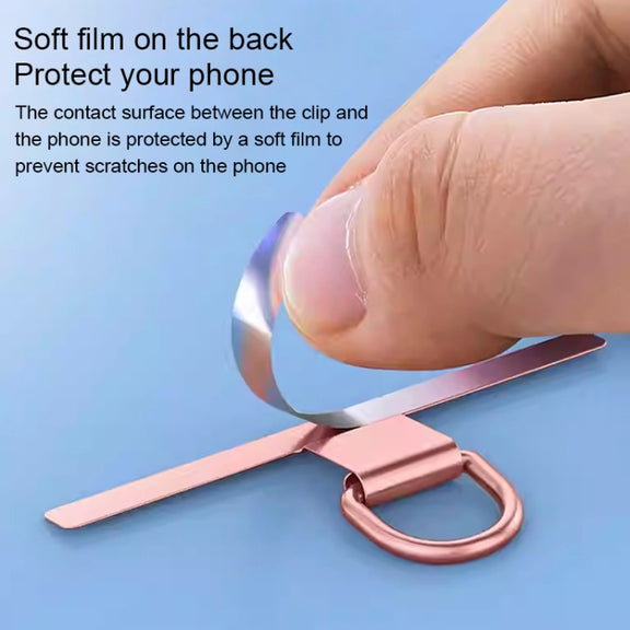 T-shape Metal Mobile Phone Lanyard Fixing Gasket(Rose Gold)