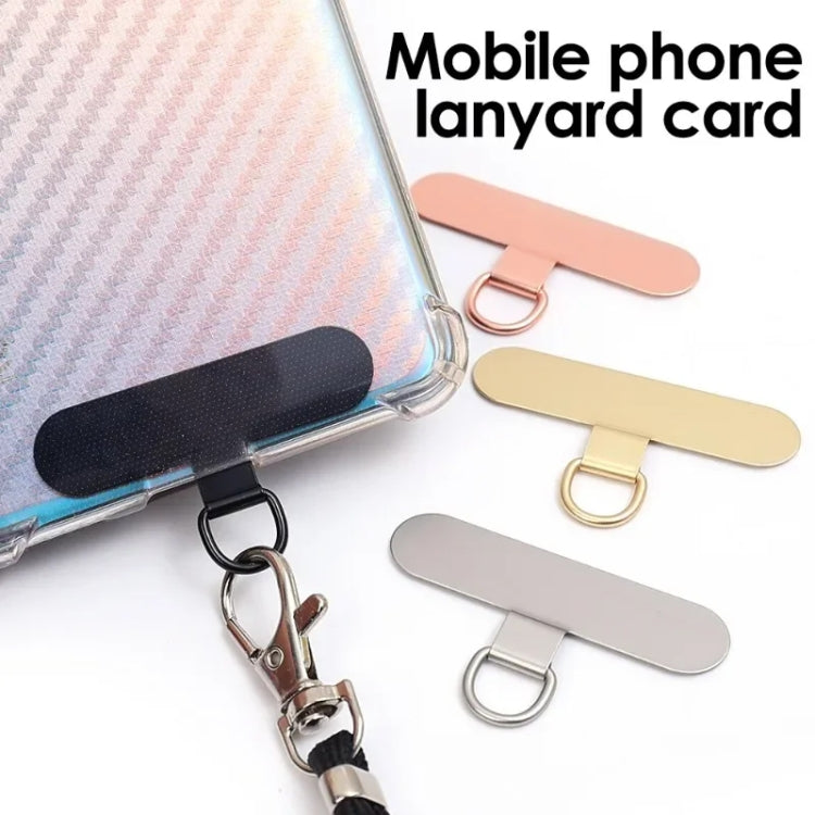 Oval Metal Mobile Phone Lanyard Fixing Gasket(Rose Gold)