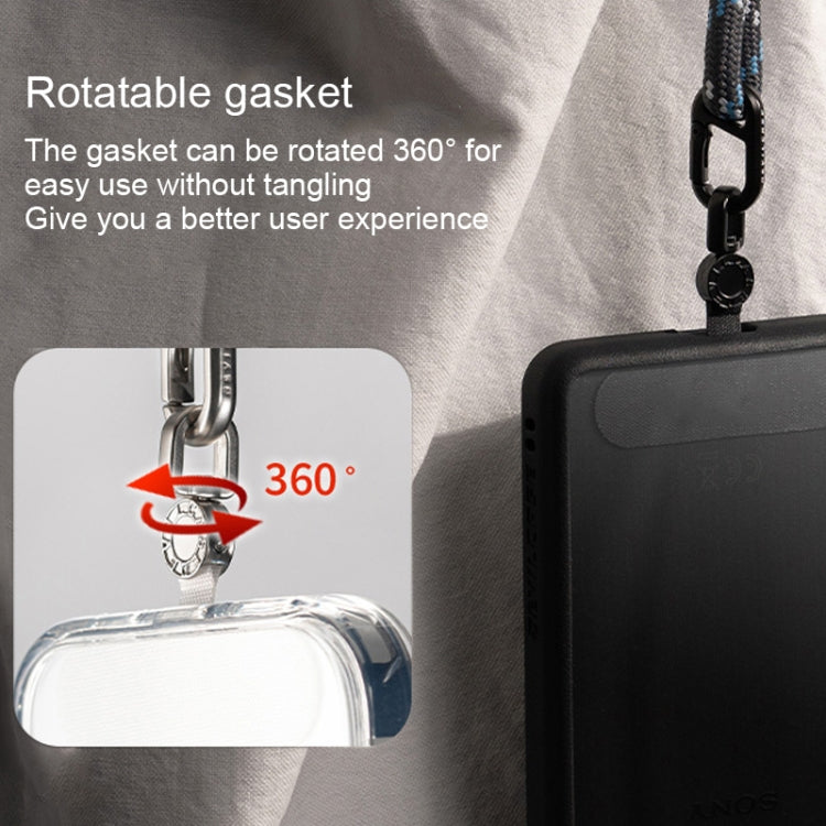 360 Degree Rotation Mobile Phone Lanyard Fixing Gasket(Grey)