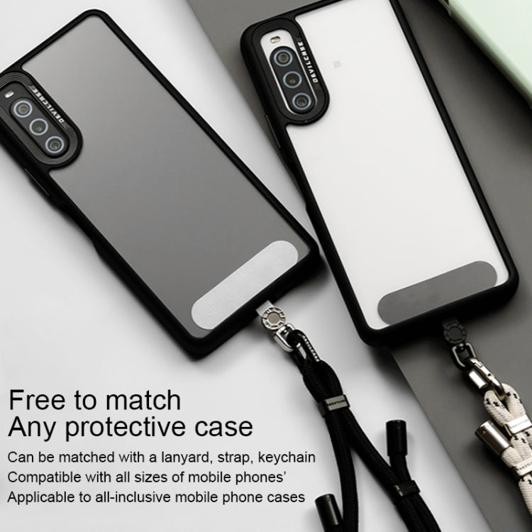 360 Degree Rotation Mobile Phone Lanyard Fixing Gasket(Black)