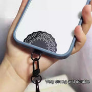 Fan-shaped Metal Mobile Phone Lanyard Fixing Gasket(Rose Gold)