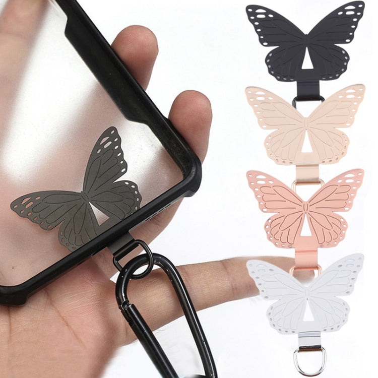 Butterfly Metal Mobile Phone Lanyard Fixing Gasket(Gold)