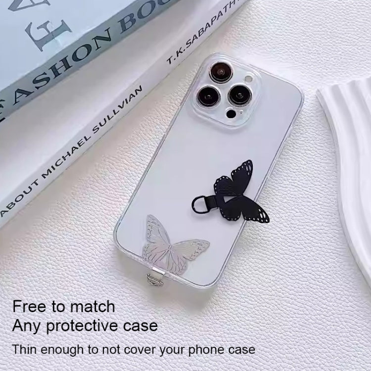Butterfly Metal Mobile Phone Lanyard Fixing Gasket(Rose Gold)
