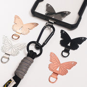 Butterfly Metal Mobile Phone Lanyard Fixing Gasket(Gold)