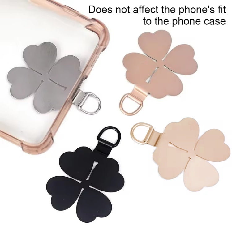 Four-leaf Metal Mobile Phone Lanyard Fixing Gasket(Gold)