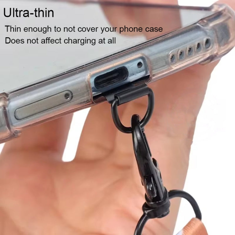 Four-leaf Metal Mobile Phone Lanyard Fixing Gasket(Gold)