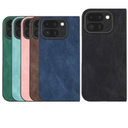 For Google Pixel 9 Pro Fold Black Frame PU Leather Full Coverage Phone Case(Pink)