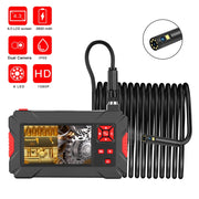 P30 8mm 1080P IP68 Water-resistant 4.3 inch Screen Dual Camera Digital Endoscope, Length:10m Hard Cable(Black)