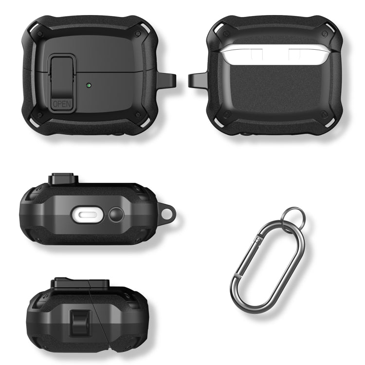 For Samsung Galaxy Buds 3 / 3 Pro Bumblebee Earphone Protective Case with Switch & Hook(Black Red)