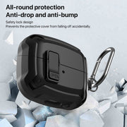 For Samsung Galaxy Buds 3 / 3 Pro Bumblebee Earphone Protective Case with Switch & Hook(Black Blue)