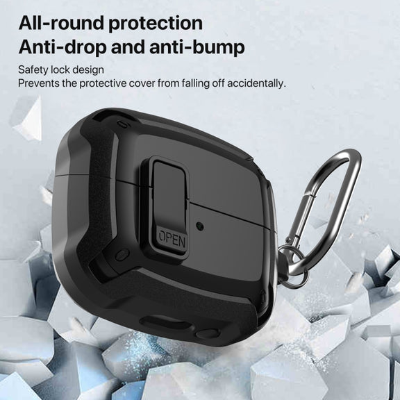 For Samsung Galaxy Buds 3 / 3 Pro Bumblebee Earphone Protective Case with Switch & Hook(Black Red)