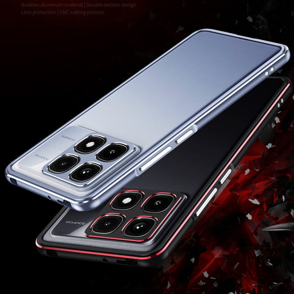 For Xiaomi Redmi K70 Ultra Aurora Series Lens Protector + Metal Frame Phone Case(Silver)