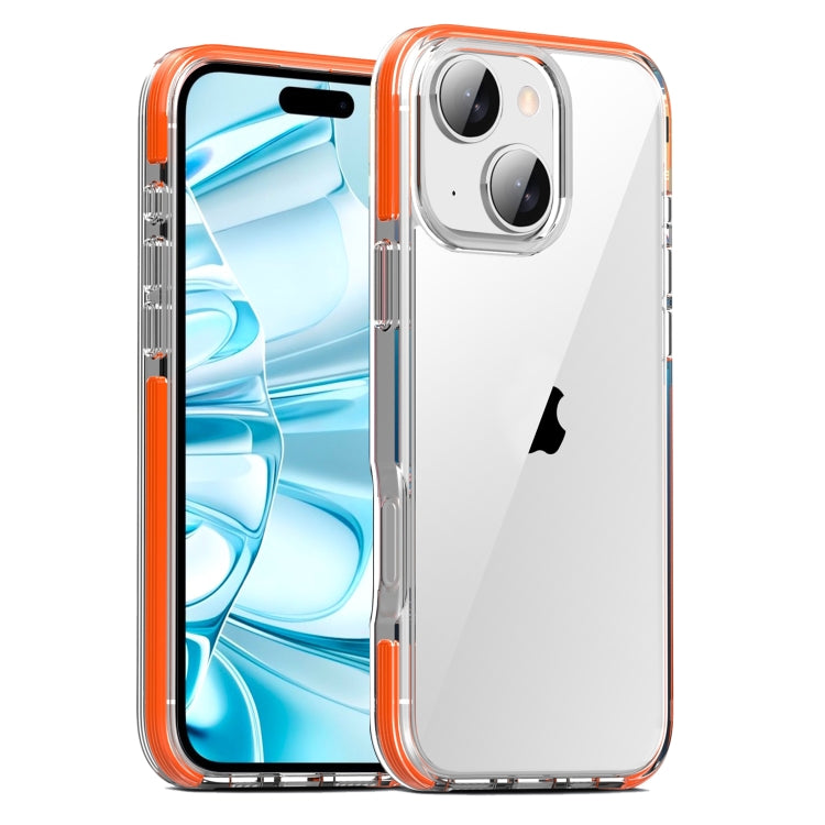 For iPhone 16 TPE Airbag TPU+ PC Full Coverage Phone Case(Orange)