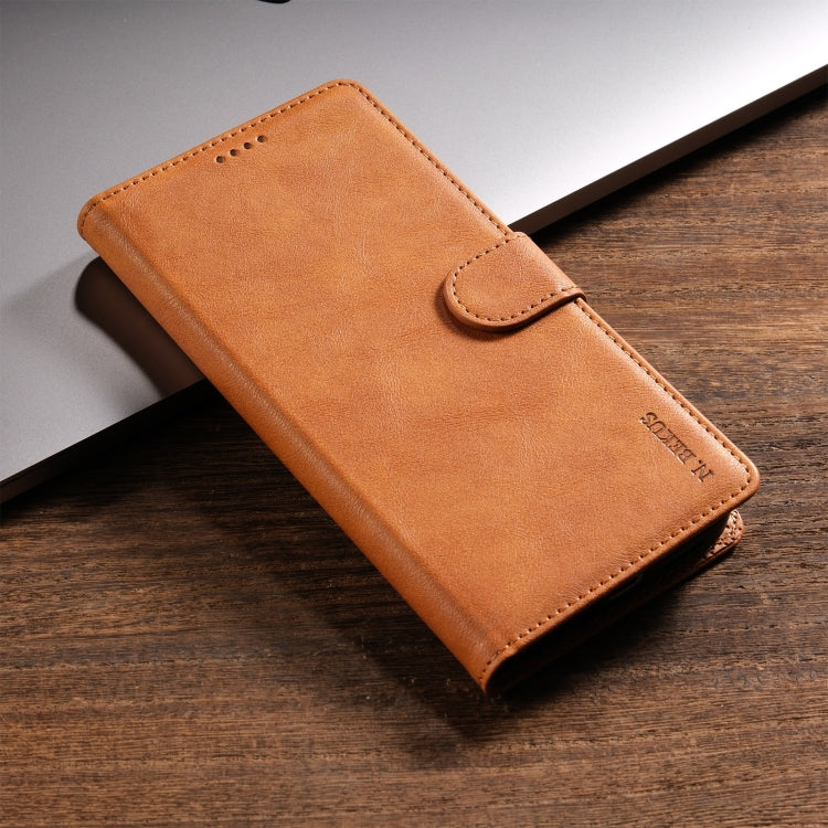 For iPhone 16 Pro Max N.BEKUS CSJ-P1 Solid Color Leather Phone Case(Brown)