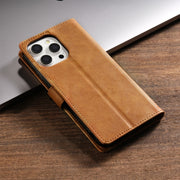 For iPhone 16 Pro Max N.BEKUS CSJ-P1 Solid Color Leather Phone Case(Brown)