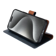 For iPhone 16 Pro N.BEKUS CSJ-P1 Solid Color Leather Phone Case(Blue)