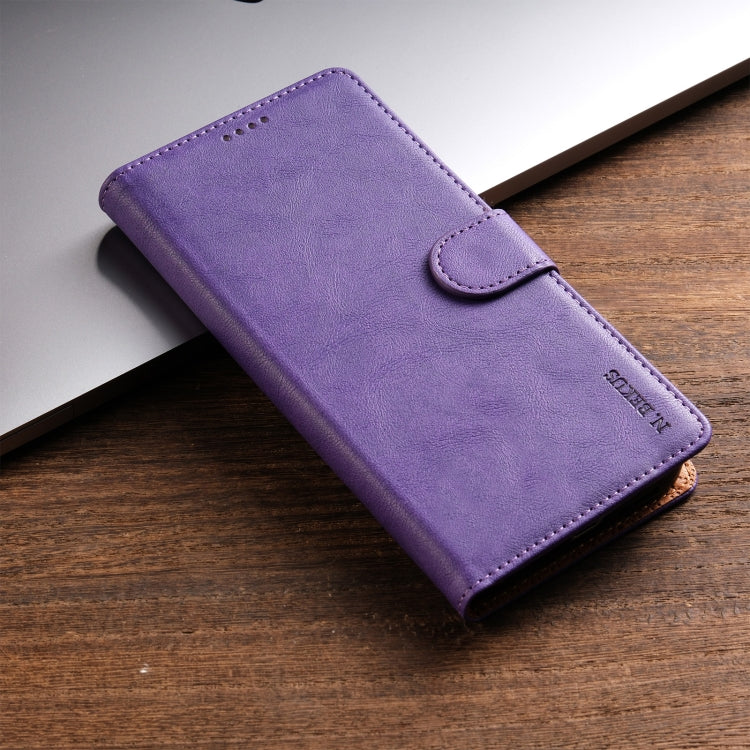 For iPhone 16 Pro N.BEKUS CSJ-P1 Solid Color Leather Phone Case(Purple)