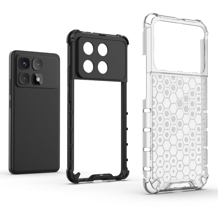 For Redmi K70 Ultra 5G Global Honeycomb Shockproof Phone Case(Black)