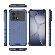 For Redmi K70 Ultra 5G Global Honeycomb Shockproof Phone Case(Blue)