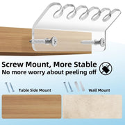 2pcs / Pack Acrylic Data Cable Storage Rack Charging Cable Storage Hook(Transparent)
