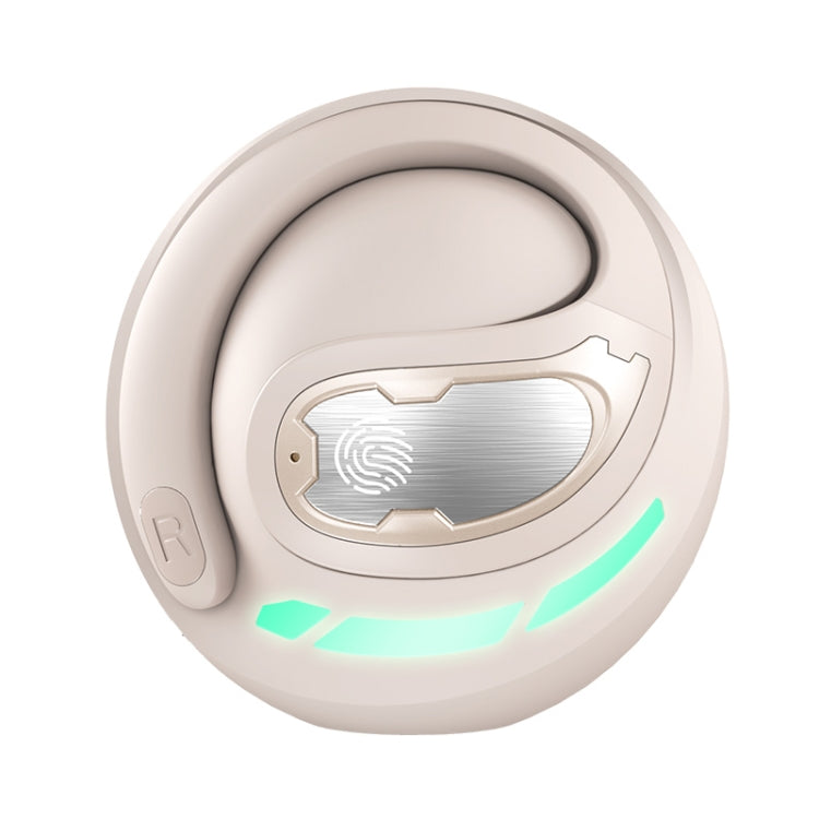 I19 Mechanical Planet Ear-Mounted Wireless Bluetooth Earphone(Beige)