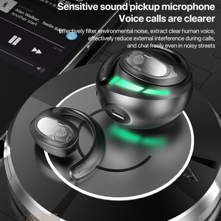 I19 Mechanical Planet Ear-Mounted Wireless Bluetooth Earphone(Beige)