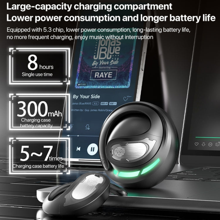 I19 Mechanical Planet Ear-Mounted Wireless Bluetooth Earphone(Beige)